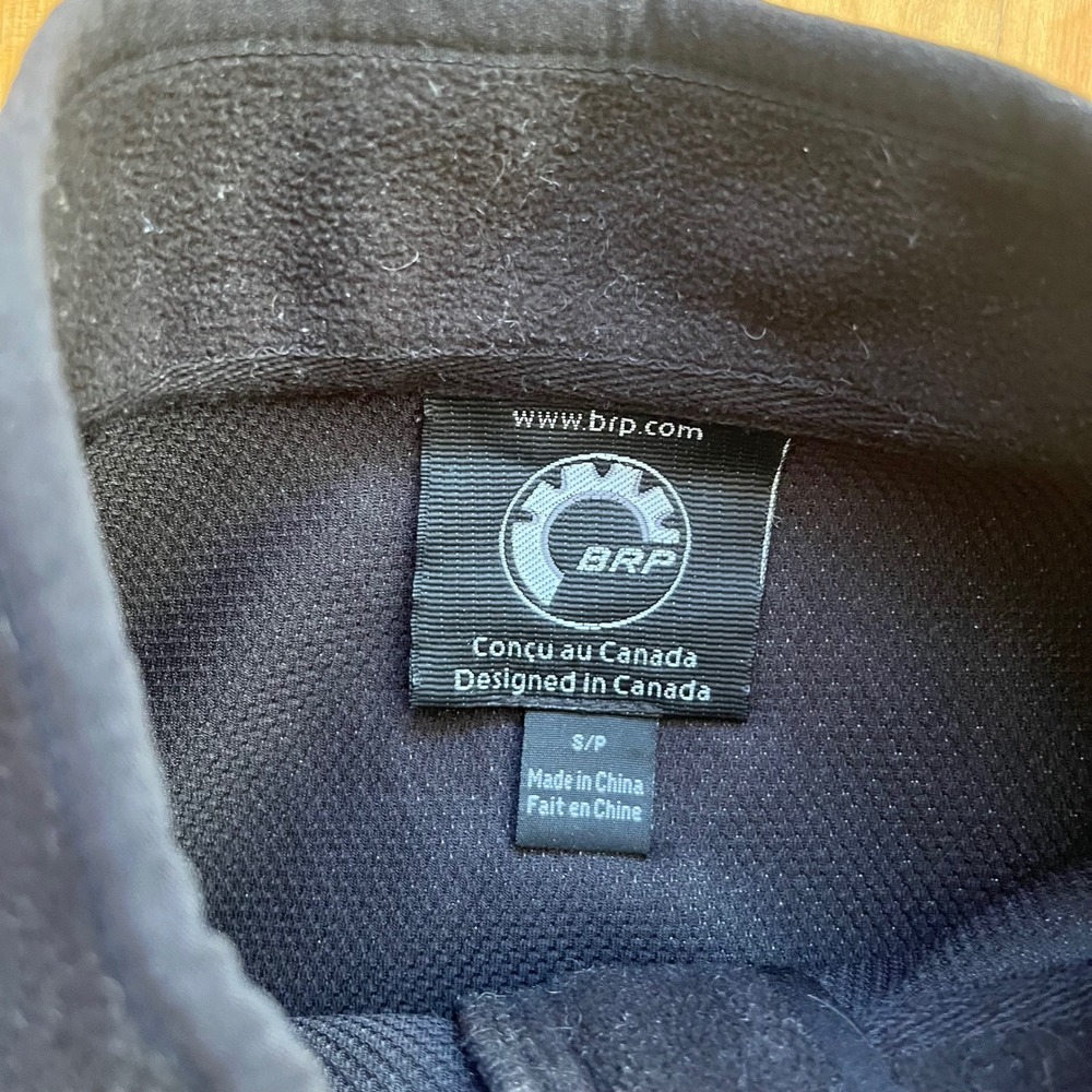 Ski-Doo BRP Mens Small Black Full Zip Fleece Jacket Technical Outdoor Mid Layer - Picture 2 of 5